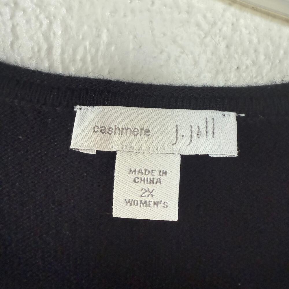 J. Jill Cashmere Black 2 pocket pullover sweater size 2X - Picture 2 of 11
